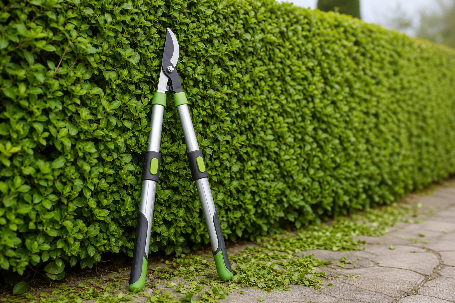 Hecken mit Astscheren schneiden: Anleitung fuer einen gleichmaessigen Schnitt